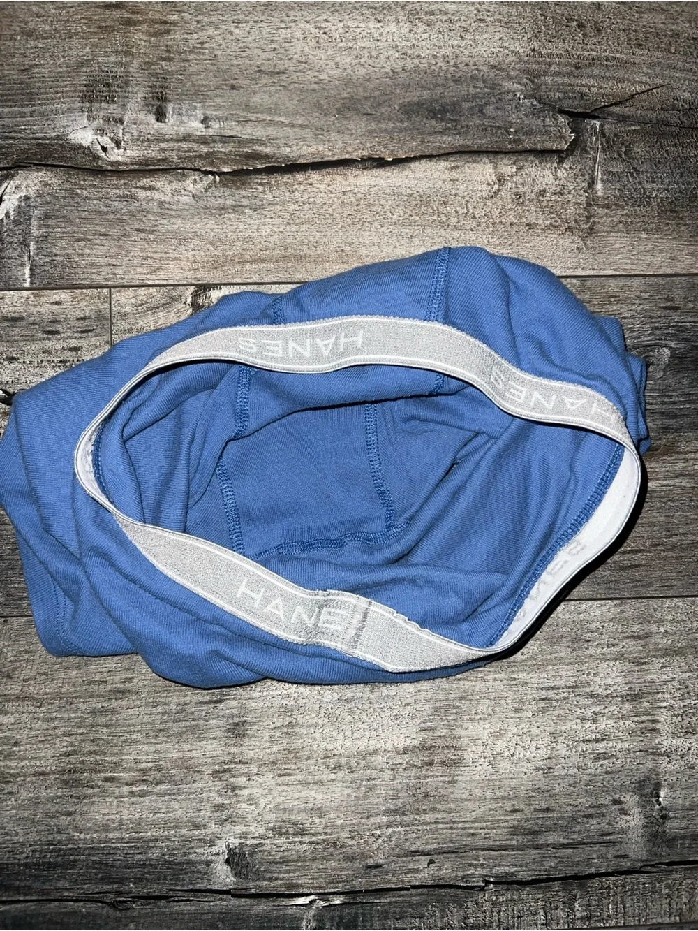 Hanes Men's 2 Boxer Briefs - Blue & Light Gray
